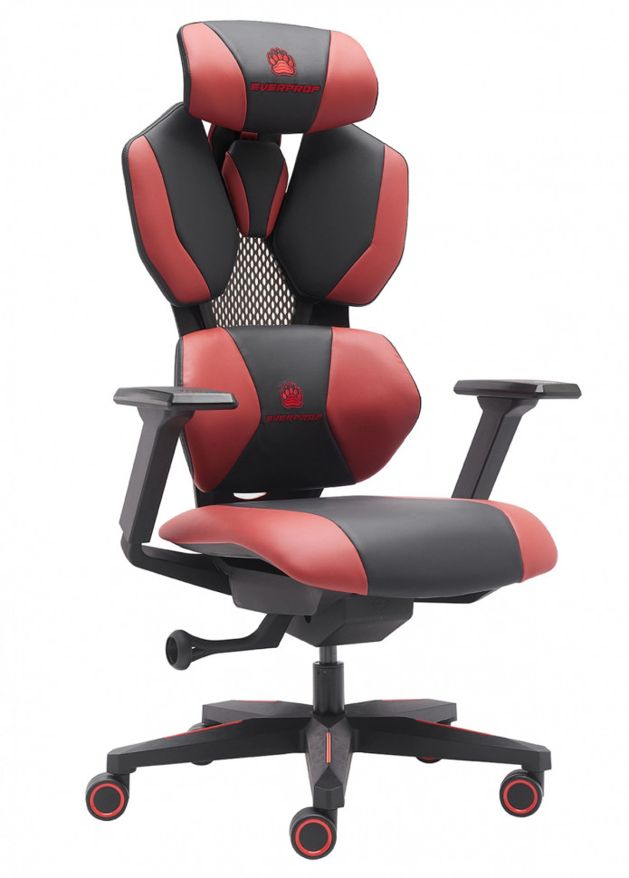 Кресло Everprof Tiger Экокожа Красный/Черный Кресло Everprof Tiger Экокожа Красный/Черный