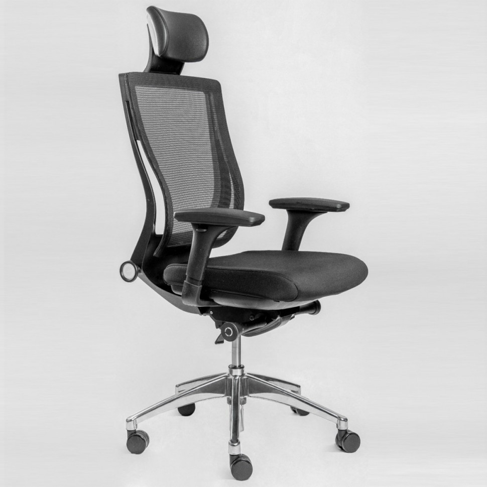 Кресло FALTO TRIUM TRI-11KALM-AL/BK-BK Спинка сетка черная/сидение ткань черная/ Каркас черн Кресло FALTO TRIUM TRI-11KALM-AL/BK-BK Спинка сетка черная/сидение ткань черная/ Каркас черн