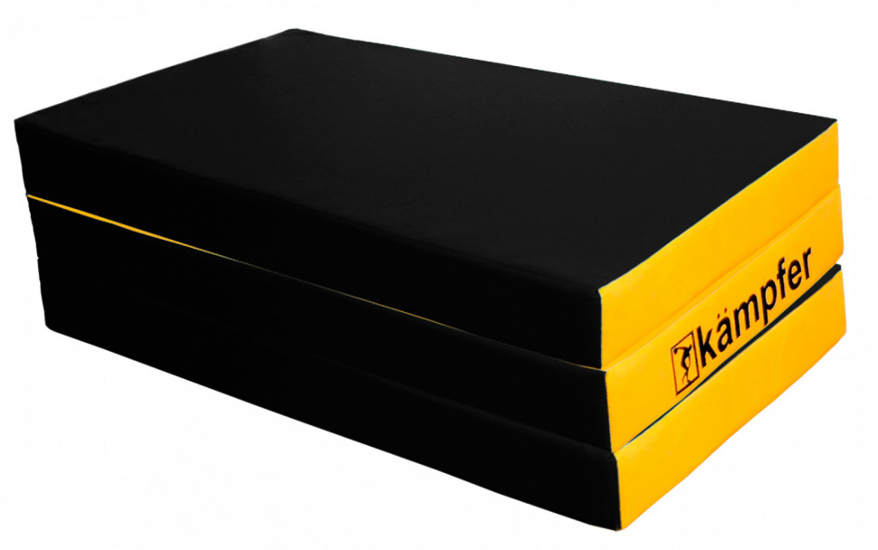 Kampfer Black Мат №6 (150 х 100 х 10) складной - винилискожа (Черно-желтый) Kampfer Black Мат №6 (150 х 100 х 10) складной - винилискожа (Черно-желтый)