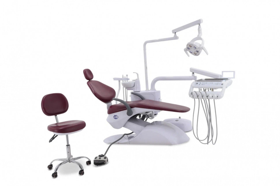 Стоматологическая установка CQ-216 (СО-002М-01) бордо, нижняя подача Стоматологическая установка CQ-216 (СО-002М-01) бордо, нижняя подача