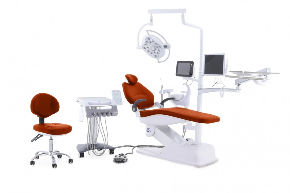 Стоматологическая установка CQ-219-I (СО-010М-01) оранжевый  (Implant) Стоматологическая установка CQ-219-I (СО-010М-01) оранжевый  (Implant)