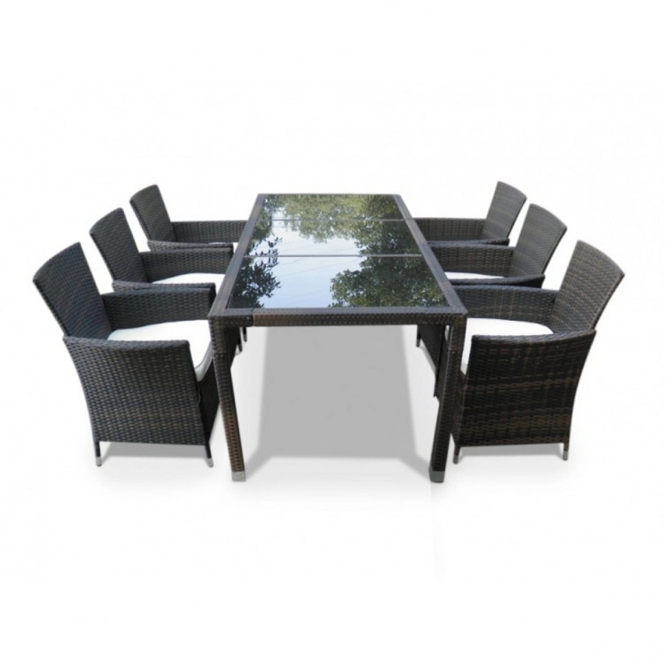 Обеденная группа Kvimol КМ-1312 коричневый (6 персон) Обеденная группа Kvimol КМ-1312 коричневый (6 персон)