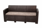 Arizona b:rattan, Диван трехместный, венге (3-х местная подушка) Arizona b:rattan, Диван трехместный, венге (3-х местная подушка)