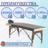 Стол массажный переносной на дерев.раме JF-AY01 PW2.20.13A-10 2-секц коричн/кремов Стол массажный переносной на дерев.раме JF-AY01 PW2.20.13A-10 2-секц коричн/кремов