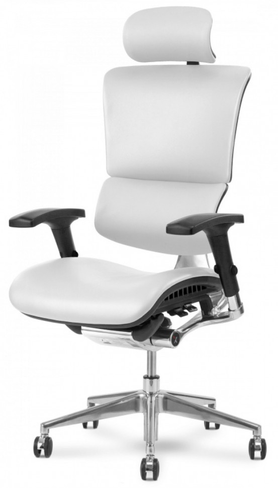 Кресло EXPERT SAIL SAL-01-WH-L белая кожа/черн каркас Кресло EXPERT SAIL SAL-01-WH-L белая кожа/черн каркас